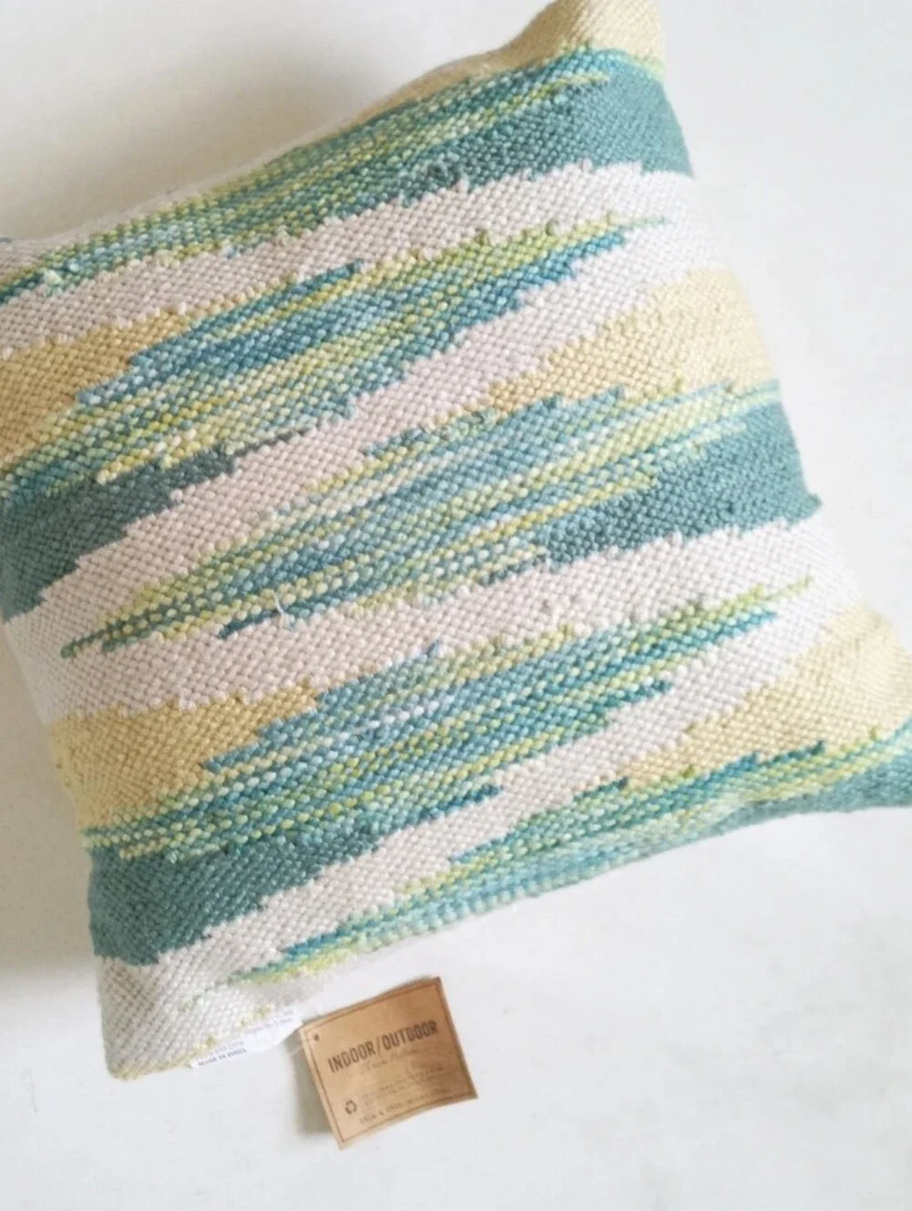 World Market indoor/outdoor textured Southwestern style throw pillow